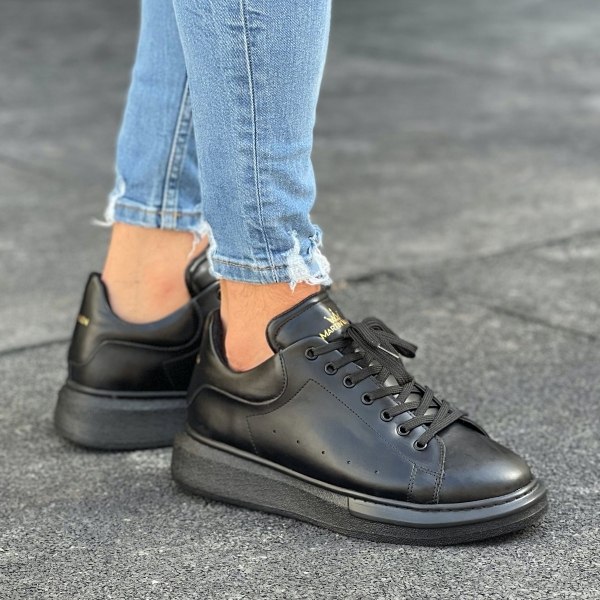 Chunky Sneakers Shoes All Black - 3