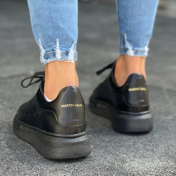 Chunky Sneakers Shoes All Black - 4