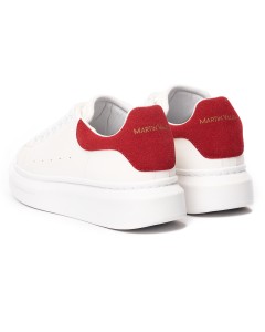 Sneakers Plataforma Basket Branco-Vermelho - 4