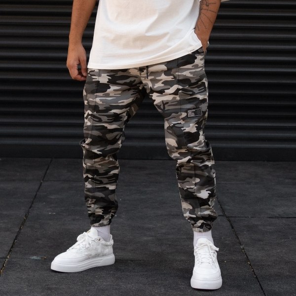 Men's Oversize Joggers Camo Designer Pants Camouflage Grey