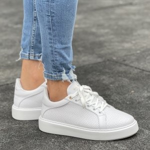 Men's Chunky Mesh Designer Sneakers Shoes White