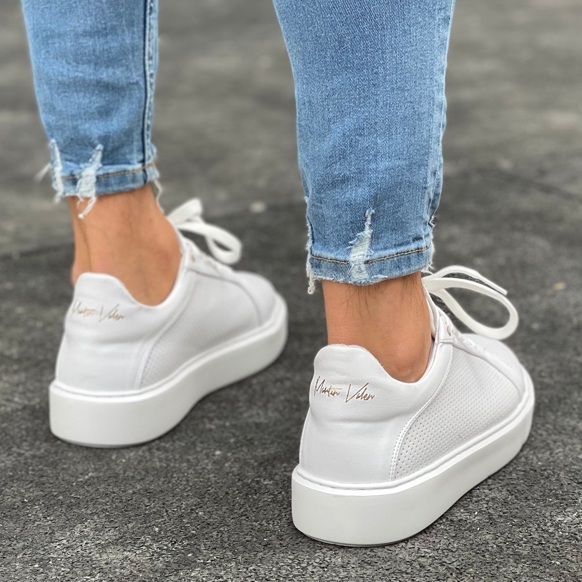 Chunky White Sneakers Shoes for Men | Casual White Sneakers for Men