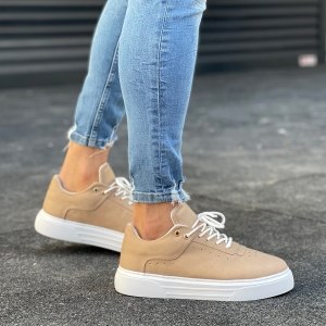 Men’s Casual Sneakers Breathable Shoes Cream - 2