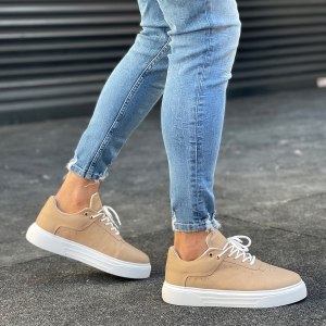 Men’s Casual Sneakers Breathable Shoes Cream - 4