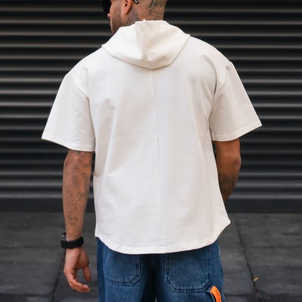 Pocket Style Hoodie in White