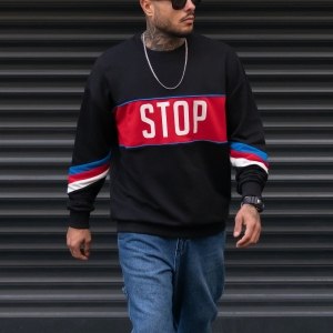 Stop Sweatshirt in Black - 4