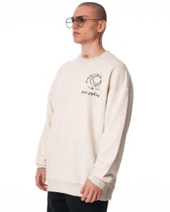Men's Oversize Sweatshirt Round Neck Designer Grey