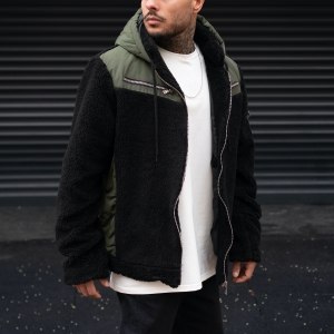 MV Autumn Collection Jacket with Hood in Black-Green - 4