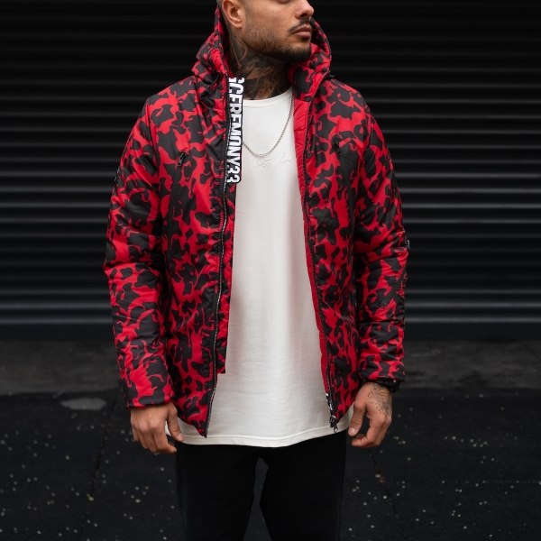 Men's Double Sided Jacket Dalmatian In Red