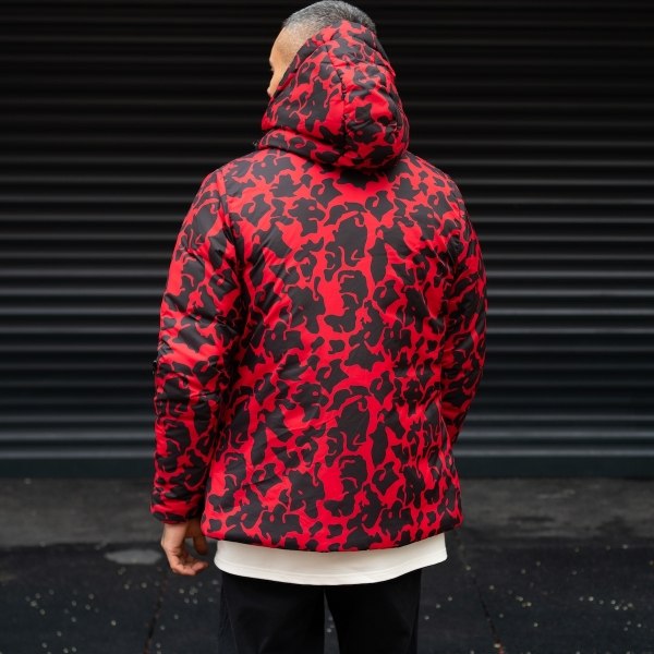Men's Double Sided Jacket Dalmatian In Red - 3