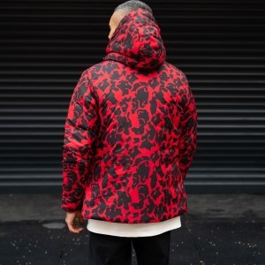 Men's Double Sided Jacket Dalmatian In Red - 3