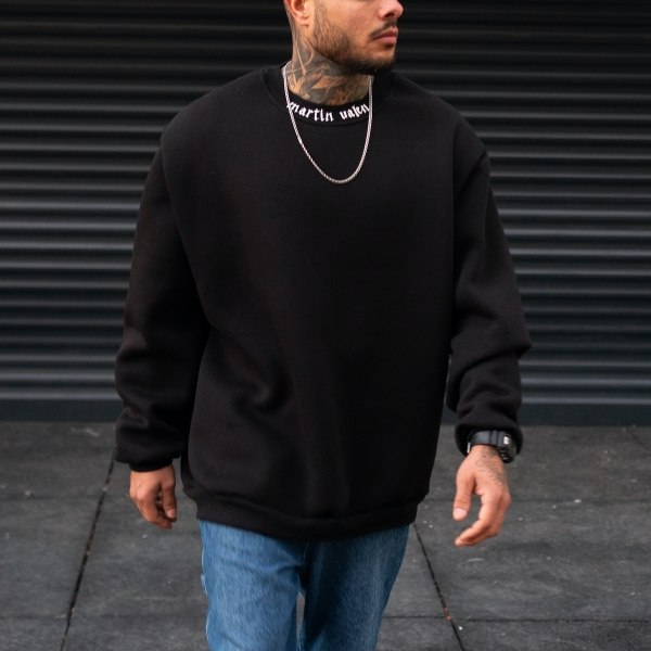 Men's Oversize Sweatshirt O-Neck Black