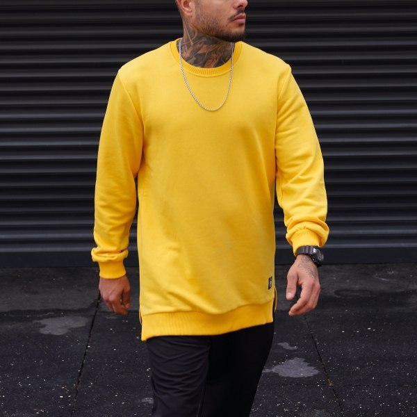 Men's Muscle Sweatshirt In Yellow