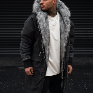 MV Premium Design Furry Coat In Black - 6