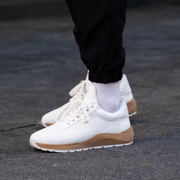 Homem Plataforma Basket Sneakers Branco - 3