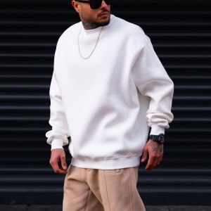 Men's Oversize Sweatshirt X-Mark White - 4