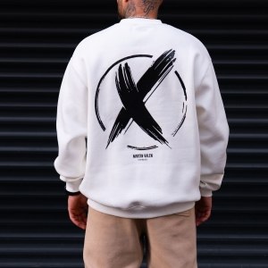 Men's Oversize Sweatshirt X-Mark White - 3