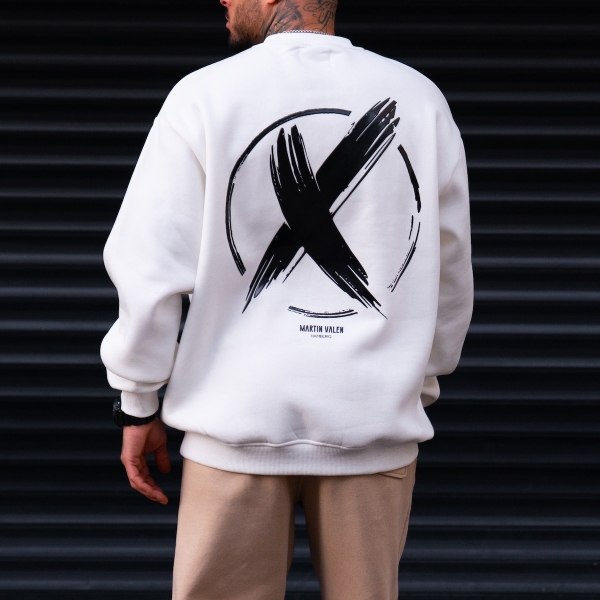 Men's Oversize Sweatshirt X-Mark White - 1