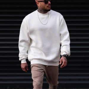 Men's Oversize Sweatshirt Another World's Hell White - 5