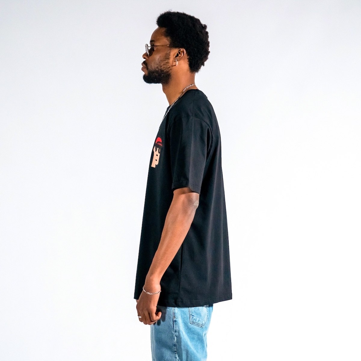 Мужская футболка с принтом, размер XL, черного цвета | Martin Valen