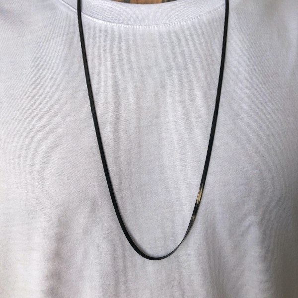 Men's Steel Long Necklace - 1