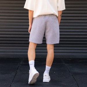 Men's Oversized Thick Fabric Gray Shorts - 4