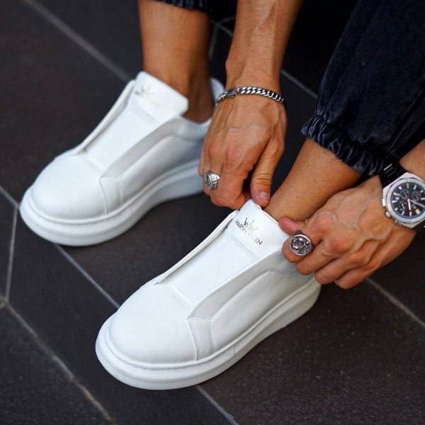 Hombre Sneakers sin Cordones Blanco - 1