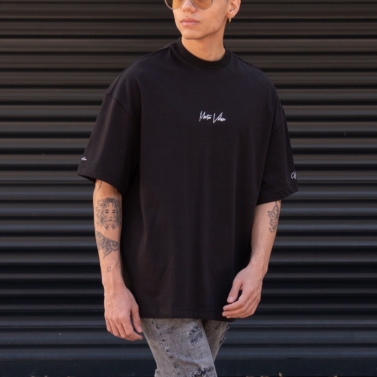 Men's Custom Design Oversize T-Shirt Black