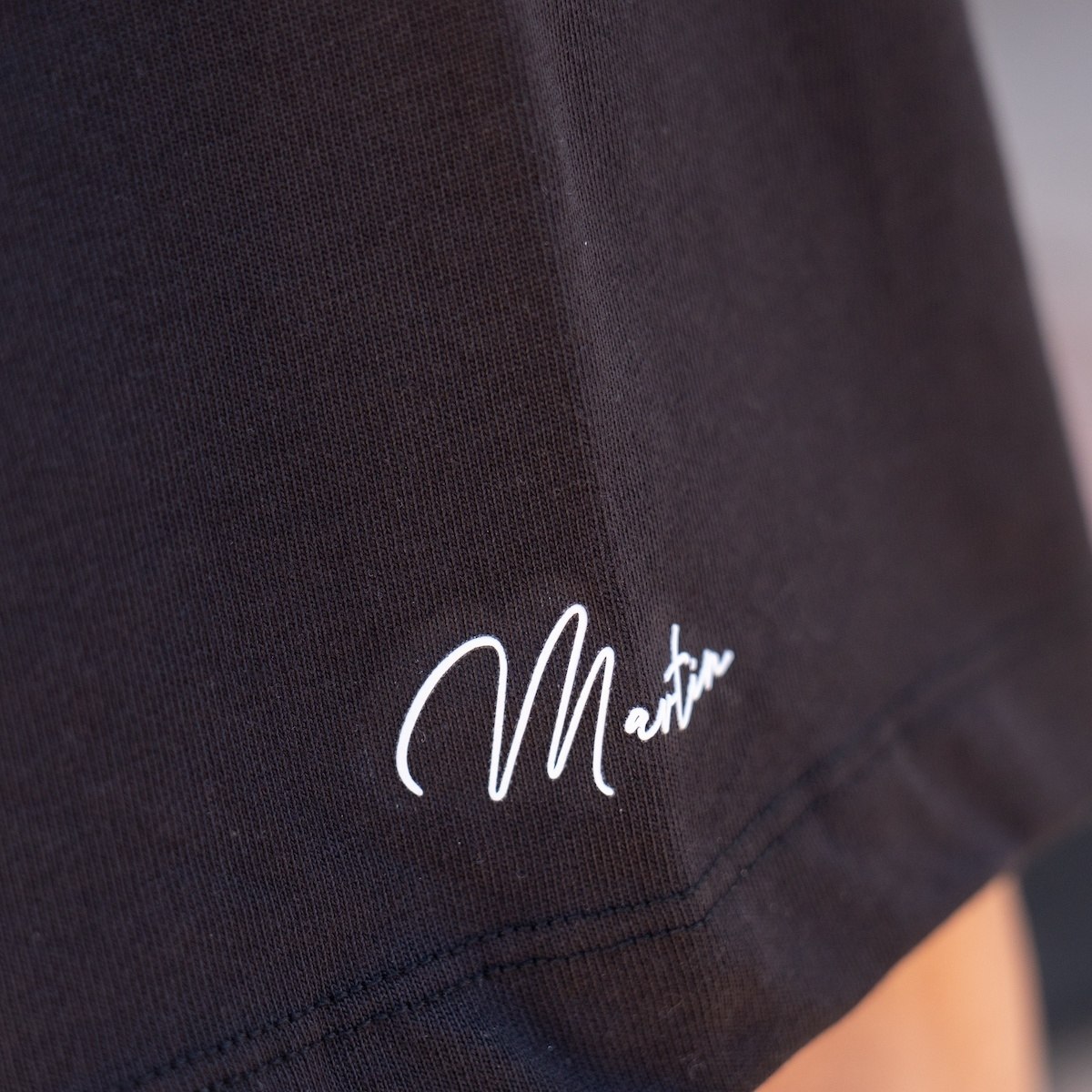Men's Oversize Chest Sleeve and Back 3D Printed Black T-Shirt | Martin Valen