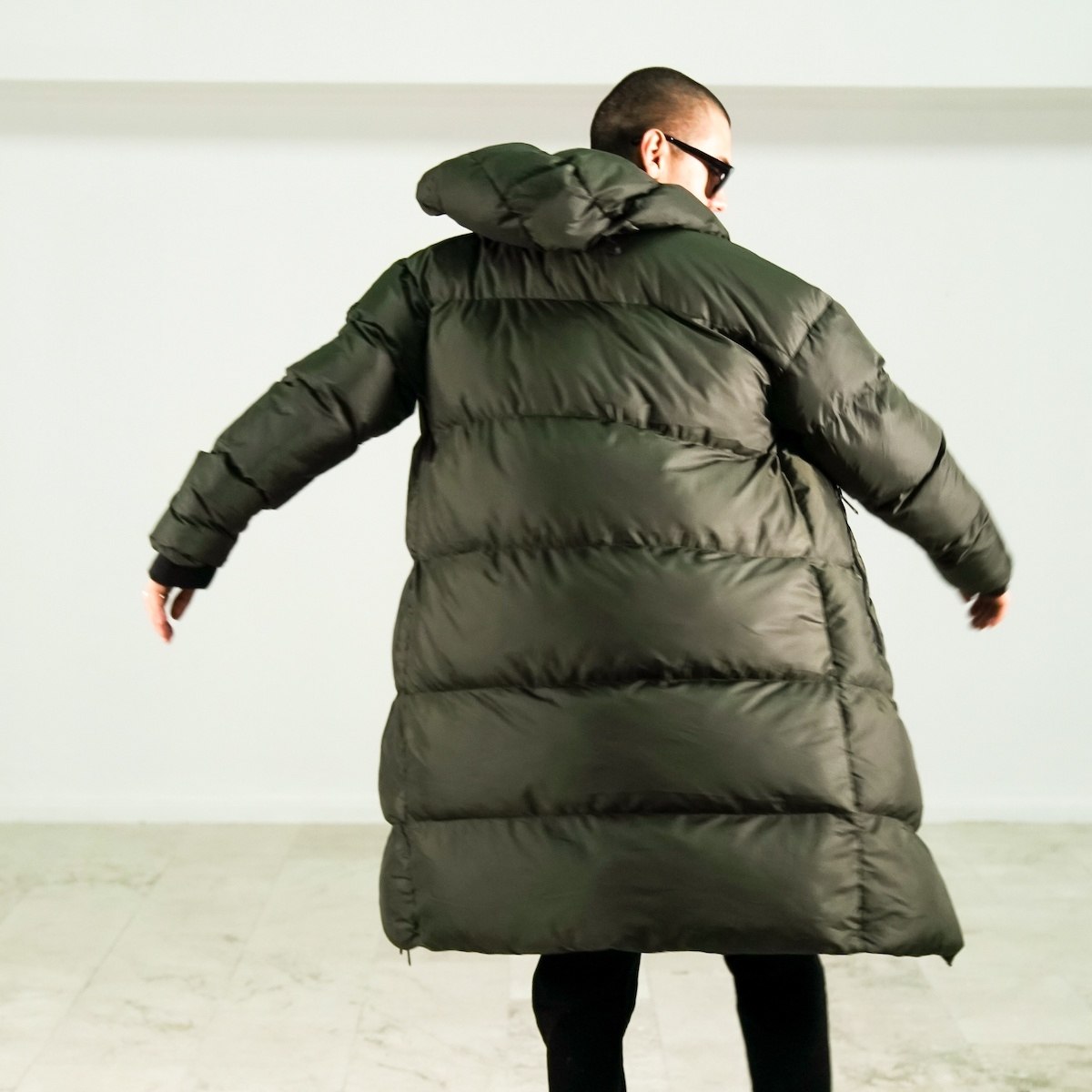 affix insluiten Normaal Men's Oversized Long Khaki Puffer Jacket
