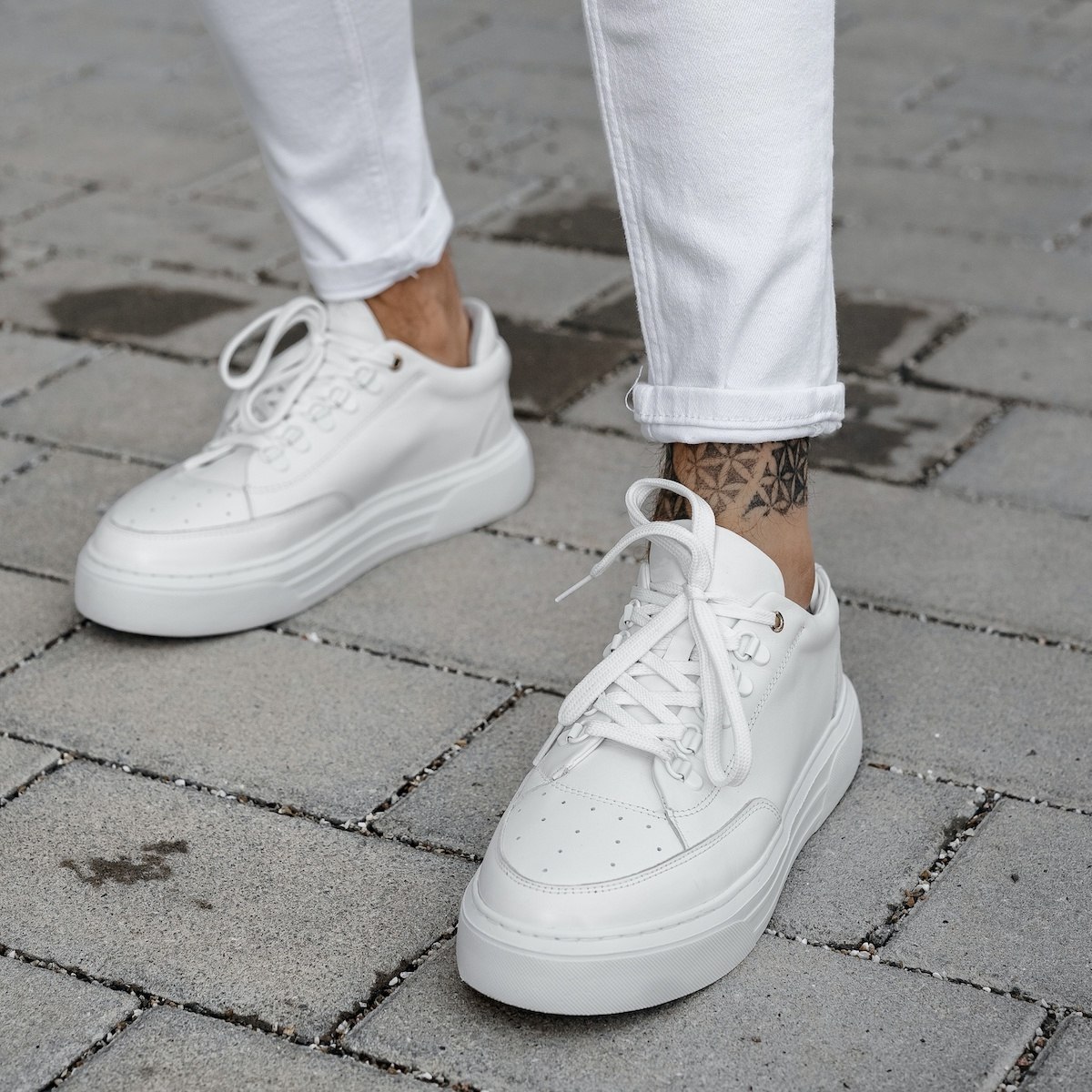 Hombre Bajo-Top Coronado Sneakers Blanco | Martin Valen