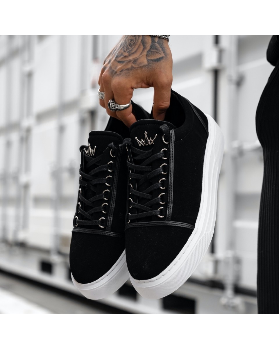 Men's Casual Sneakers Crowned Black | Martin Valen