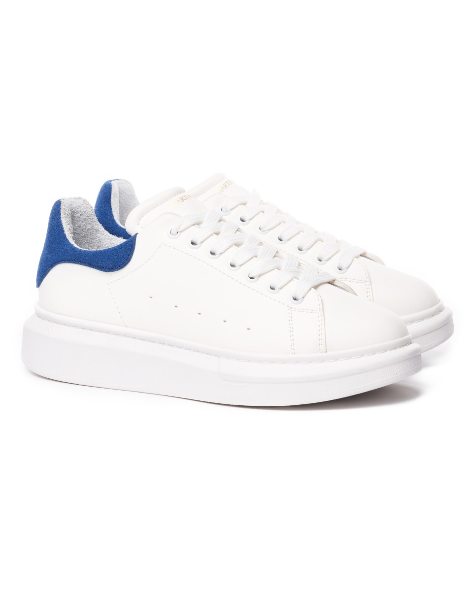 Chunky Sneakers Shoes White-Blue