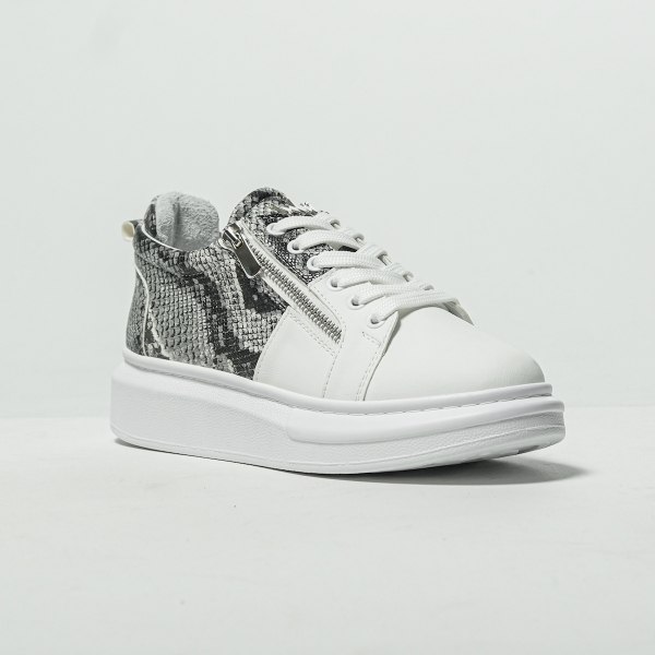 Chunky Sneakers Snake Zipper Shoes - 3