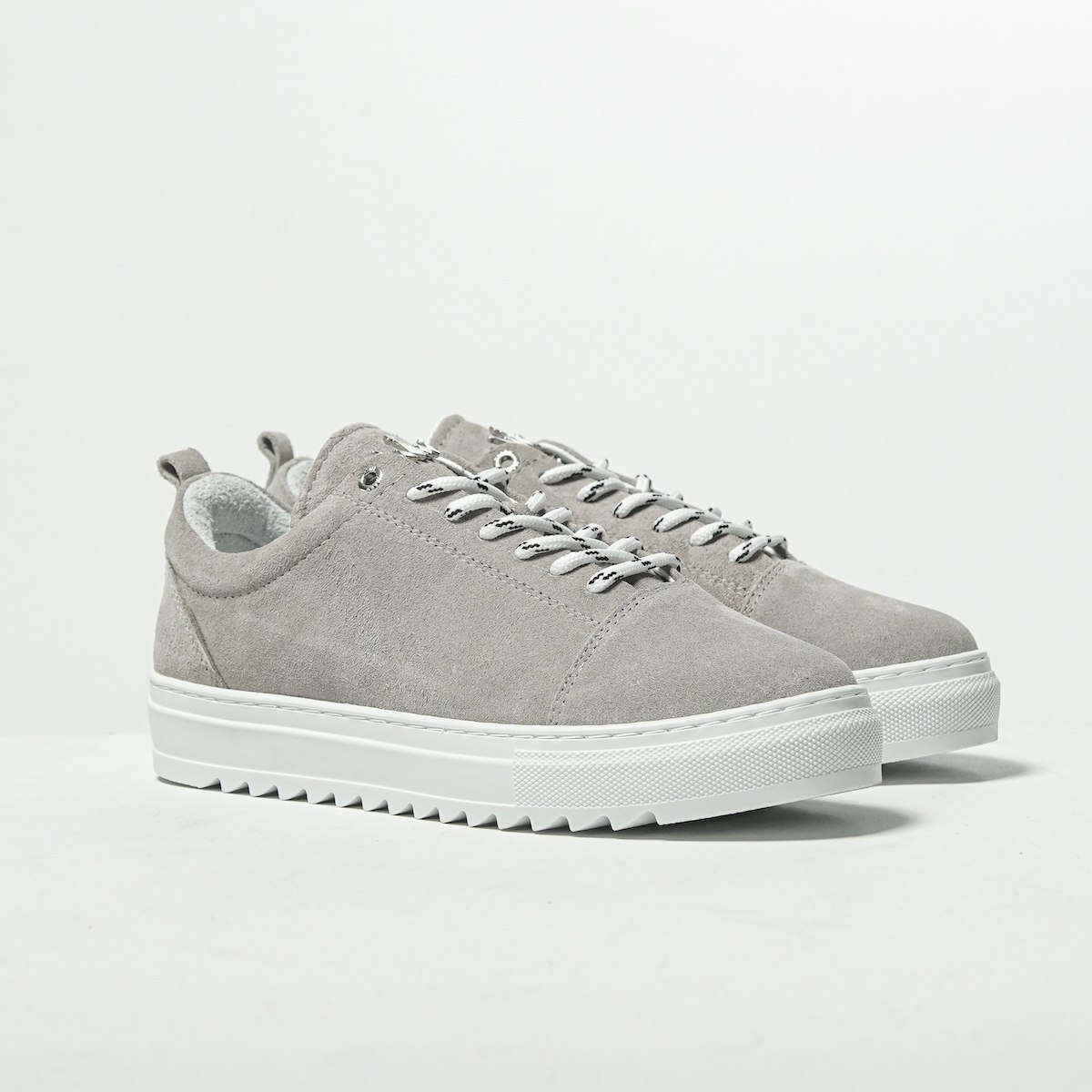 Men’s Low Top Sneakers Genuine Leather Shoes Grey | Martin Valen