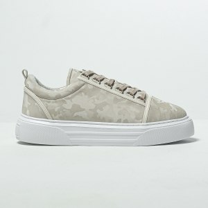 Men's Low Top Sneakers Crowned Shoes Camo Creme - 1