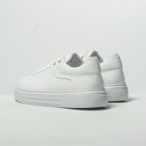 Men’s Casual Sneakers Breathable Shoes White - 4