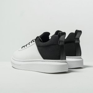 Men's Chunky Sneakers Crown Scuba Soft Designer Shoes White - 4