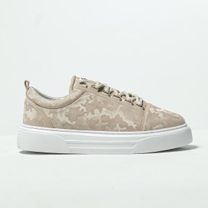 Men's Low Top Sneakers Crowned Shoes Camo Taupe - 1