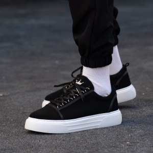 Men's Casual Sneakers Crowned Black - 8