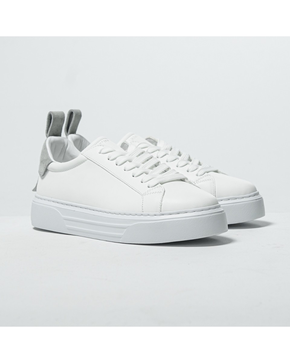 Bobe Suede Belted New Sneakers White Grey | Martin Valen