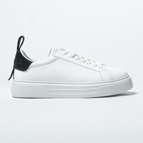 Bobe Suede Belted New Sneakers White Black - 1
