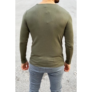 Men's Basic Spring Sweatshirt In Khaki