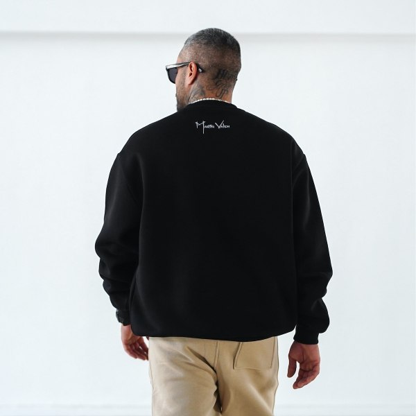 Men's Oversize Basic Sweatshirt ''Martin Valen'' Black - 1