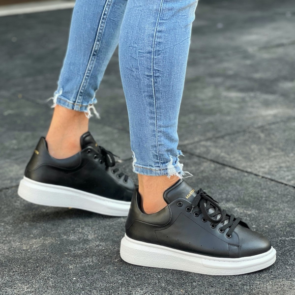 Plateau Sneakers Schuhe in schwarz - 1