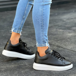 Plateau Sneakers Schuhe in schwarz - 2