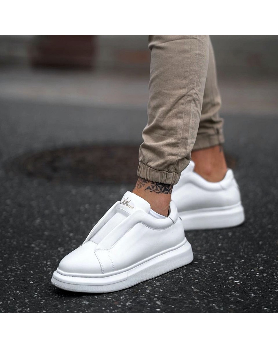 Hombre Sneakers sin Cordones Blanco | Martin Valen