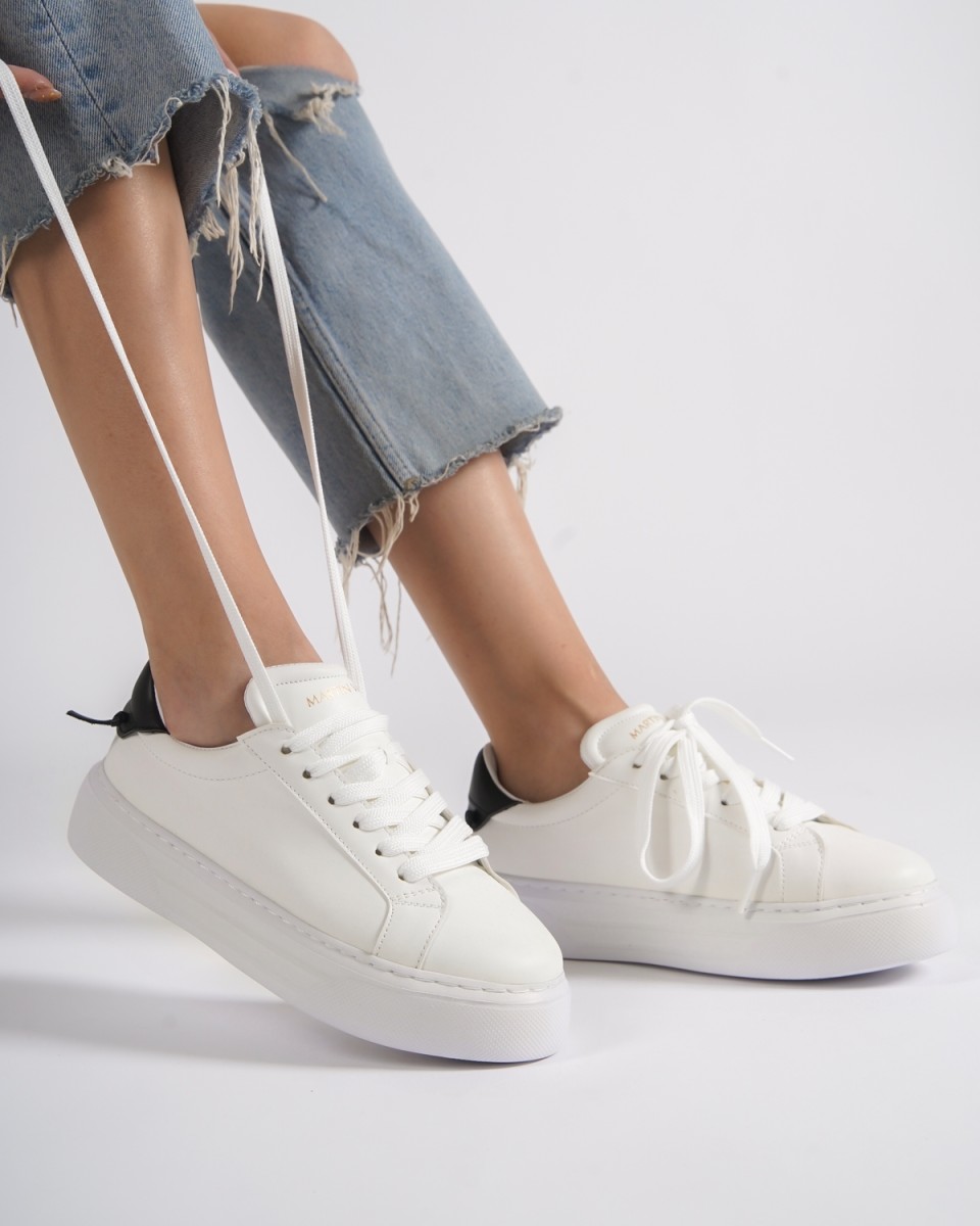 Node High Street Chaussures pour Femmes en Blanc | Martin Valen