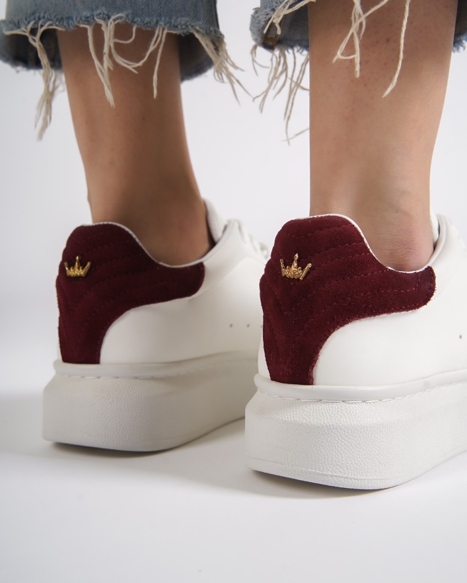 V-Harmony Женская обувь с цветной вкладкой на пятке в белом | Martin Valen
