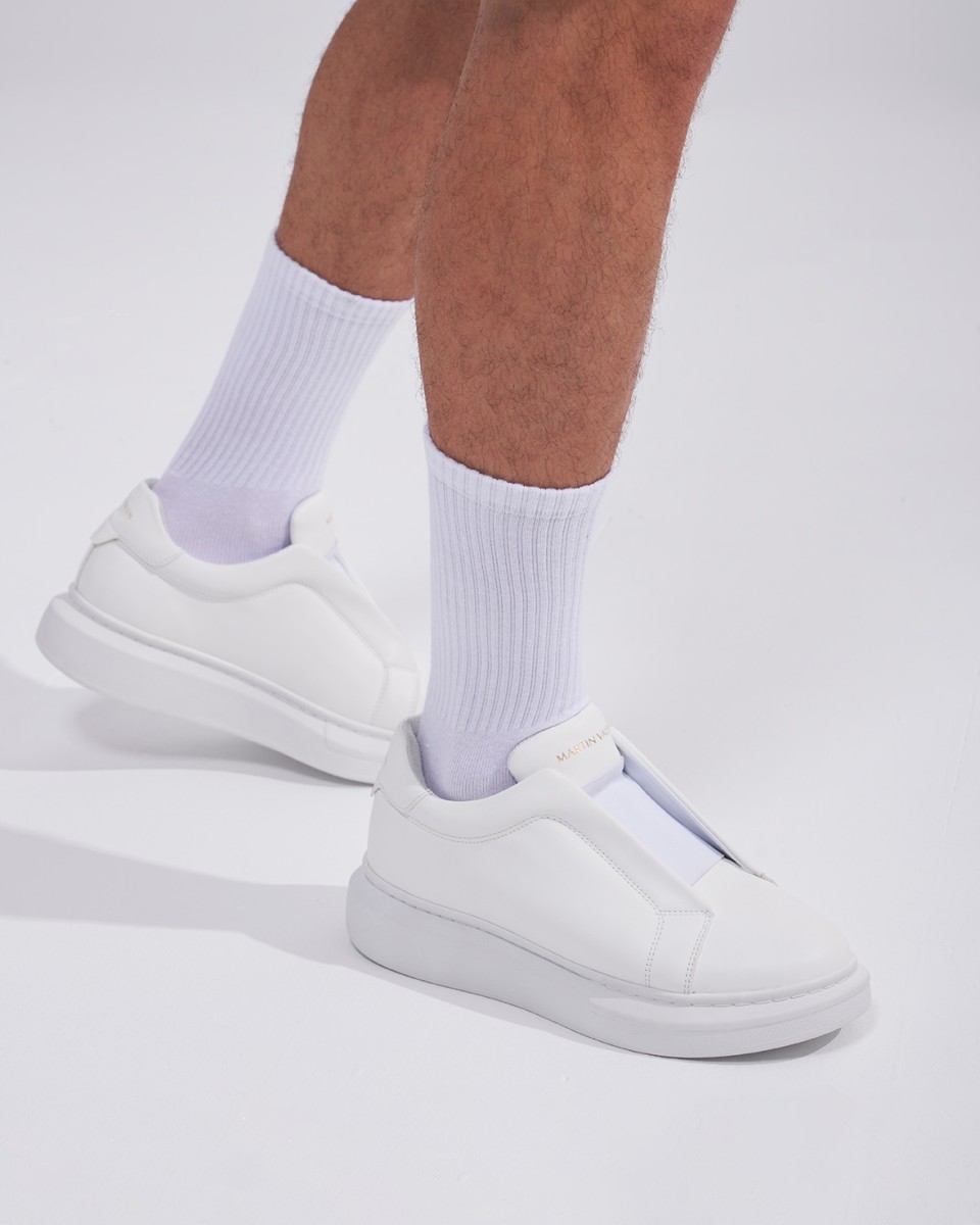 Herren Slip On Sneakers Schuhe in Weiss